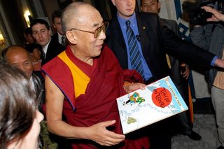 Dalai Lama w/Tin Tin